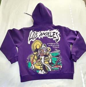 Warren Lotas Los Angeles Purple Graphic Hoodie